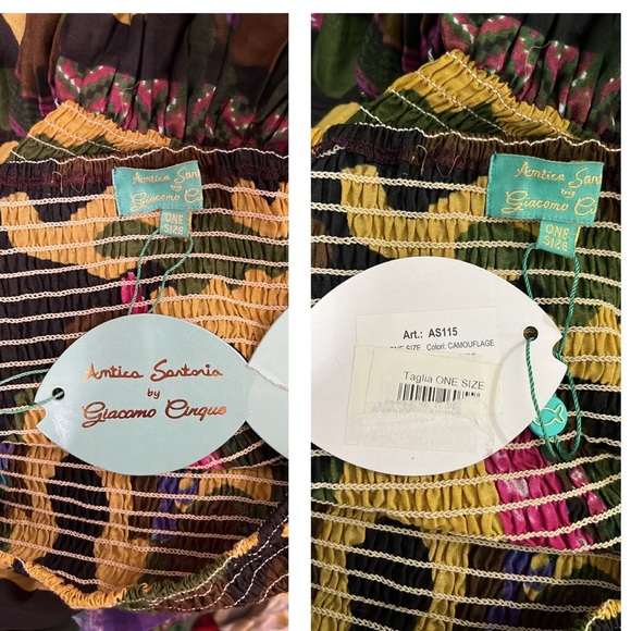 Antica Sartoria Italian Boho Camo African Folk Art Maxi Dress - Picture 16 of 17